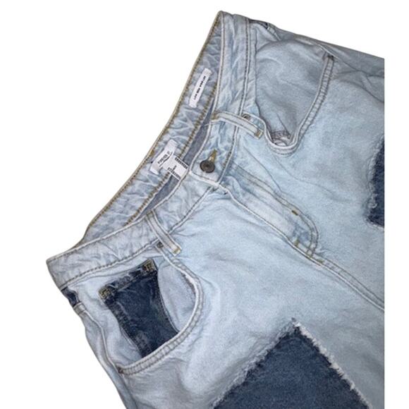 Forever 21 Patchy Light and Medium Wash Wide Leg Jeans Size 26 - Picture 3 of 8